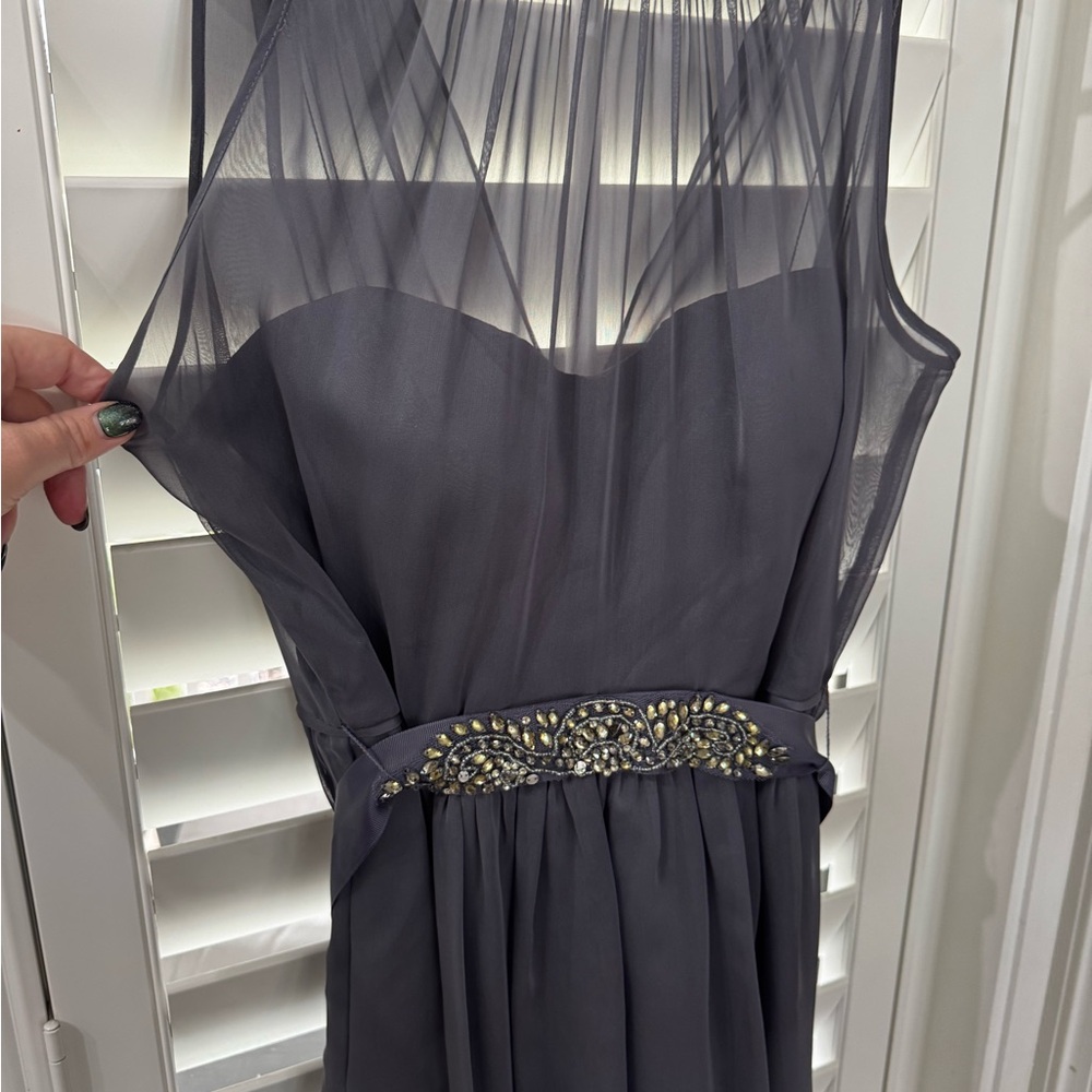 Elegant Purple Gray Evening Dress